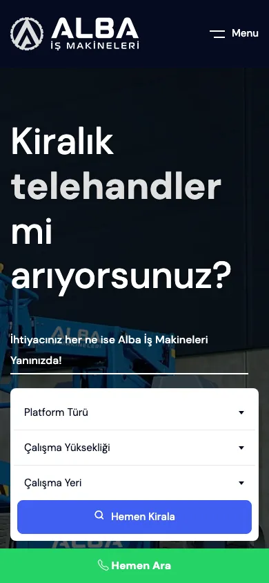 Alba İş Makineleri — Mobil