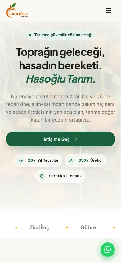 Hasoğlu Tarım — Mobil